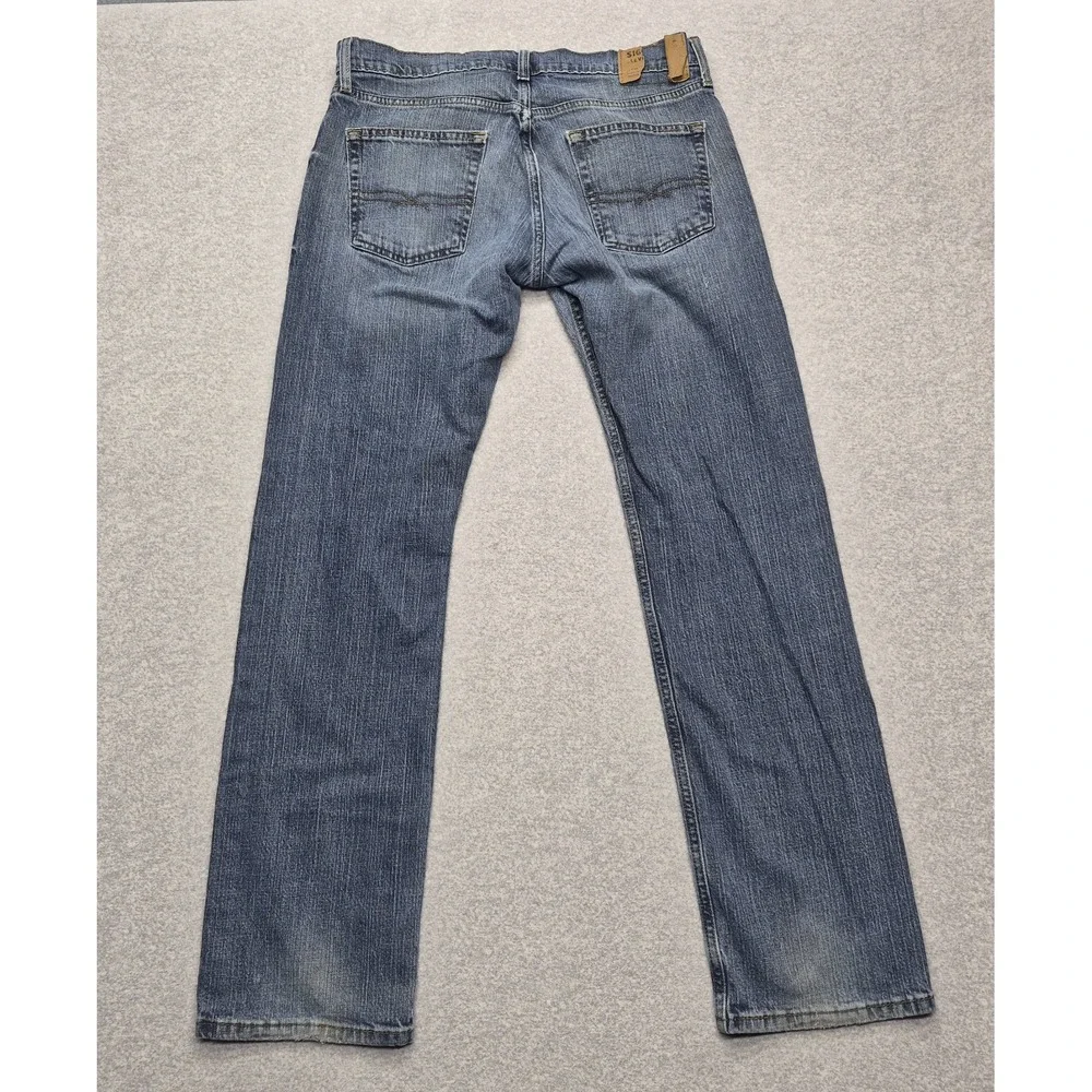 Signature Levi Jeans Mens 32x32 Blue Strauss S51 Straight Leg Denim Work Casual
